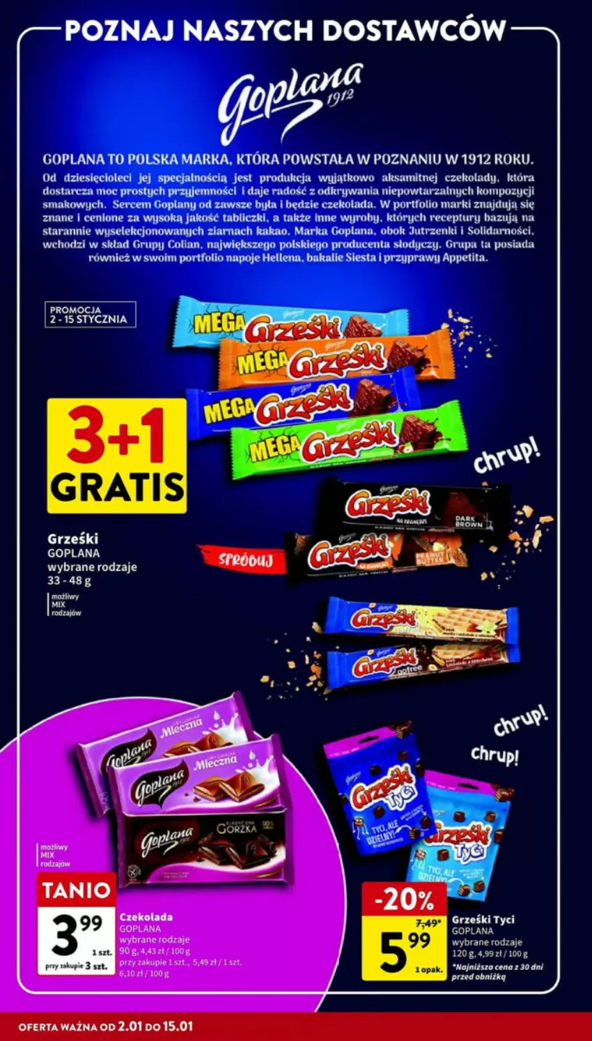 Gazetka promocyjna Intermarche - ważna 02.01 do 08.01.2025 - strona 19 - produkty: Aksam, Czekolada, Fa, Goplana, Grześki, Hellena, LANA, Napoje, Por, Przyprawy, Ser, Sok