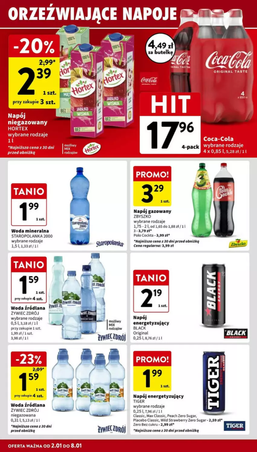 Gazetka promocyjna Intermarche - ważna 02.01 do 08.01.2025 - strona 24 - produkty: Gin, LANA, Napój, Napój gazowany, Staropolanka, Tiger, Woda, Woda mineralna