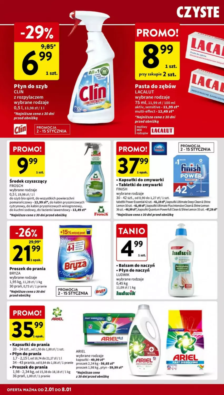 Gazetka promocyjna Intermarche - ważna 02.01 do 08.01.2025 - strona 28 - produkty: Ariel, Finish, Frosch, Kapsułki do prania, Ludwik, Płyn do prania, Por, Proszek do prania, Tablet, Tabletki do zmywarki, Wino, Zmywarki