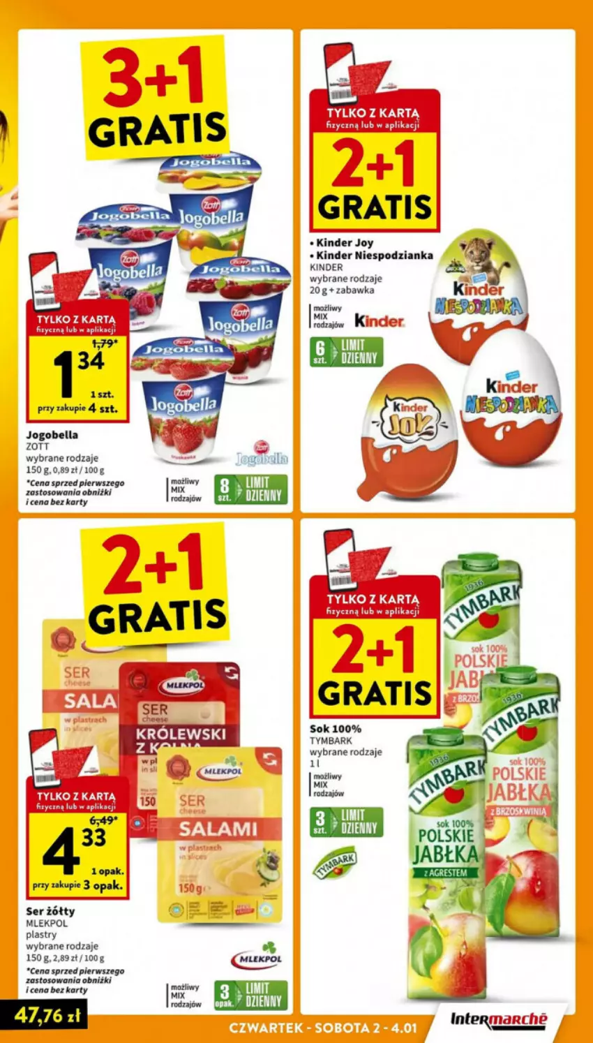 Gazetka promocyjna Intermarche - ważna 02.01 do 08.01.2025 - strona 38 - produkty: Bell, Bella, Gra, Graal, Jogobella, Kinder, Ser, Sok, Tymbark, Zabawka, Zott