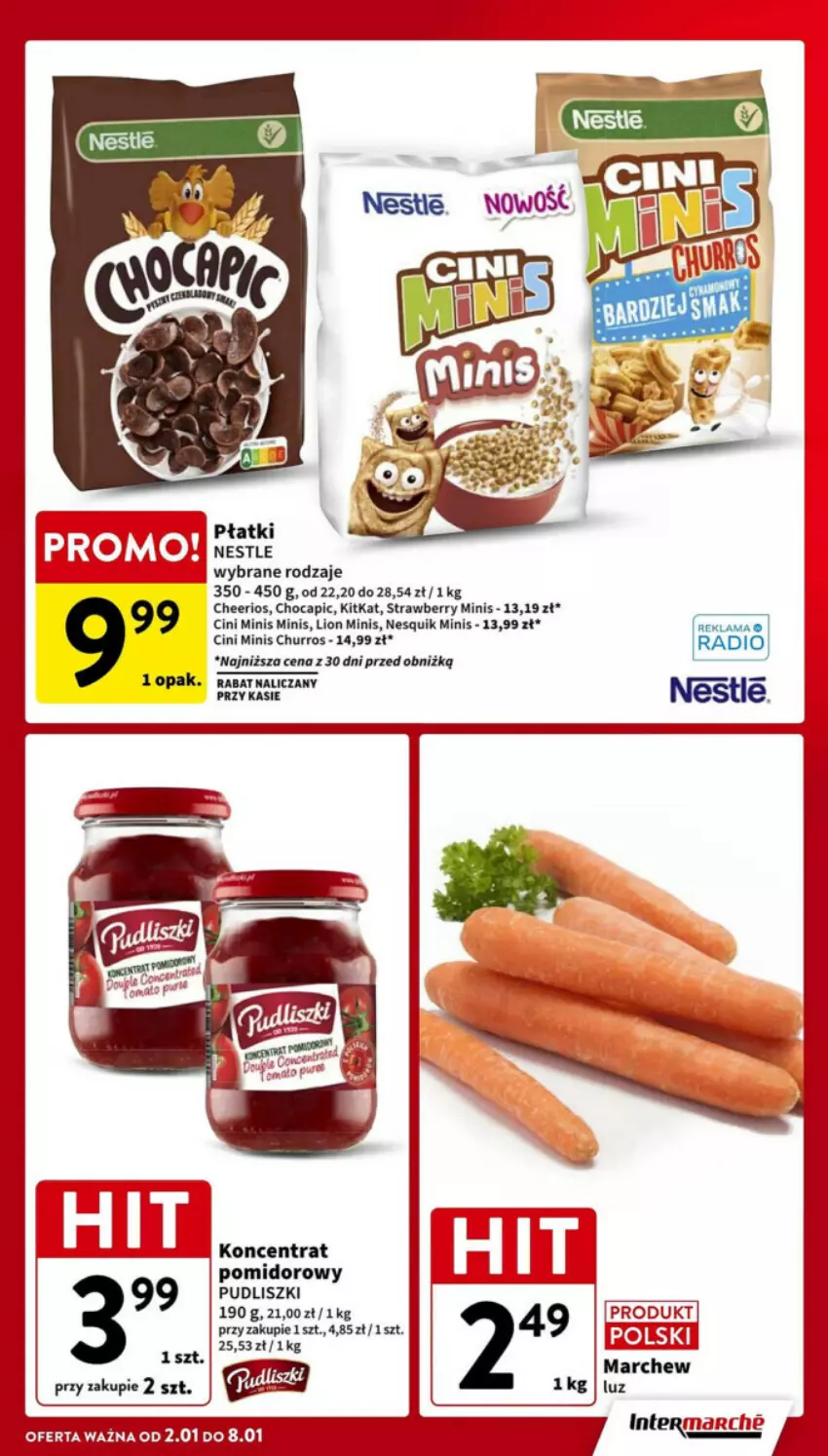 Gazetka promocyjna Intermarche - ważna 02.01 do 08.01.2025 - strona 40 - produkty: Cheerios, Cini Minis, Nesquik, Pudliszki