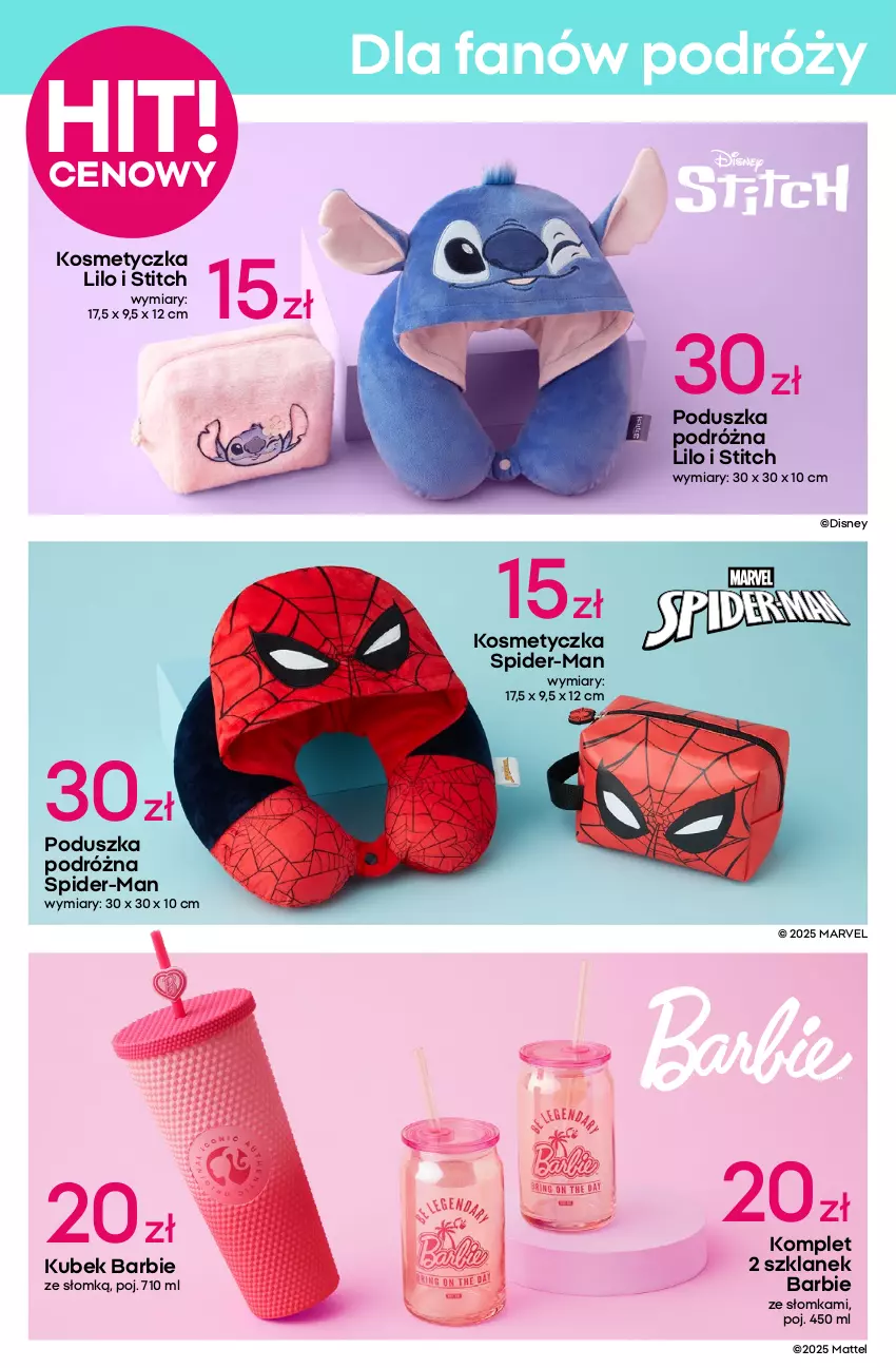 Gazetka promocyjna Pepco - Kolorowe komplety - ważna 05.06 do 18.06.2025 - strona 8 - produkty: Ananas, Arbuz, Barbie, Cytryny, Disney, Fa, Gwiazda, Kosmetyczka, Kubek, Mata chłodząca, Mattel, Poduszka, Por, Ryba, Smycz, Sport, Tran, Transporter dla zwierząt, Zabawka