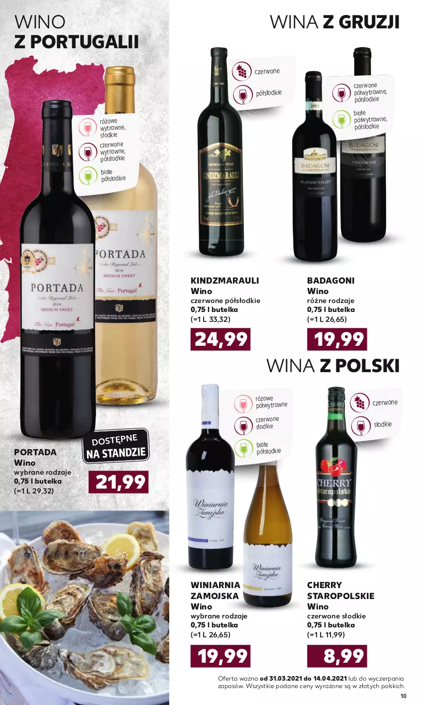 Gazetka promocyjna Kaufland - Barek - ważna 31.03 do 14.04.2021 - strona 10 - produkty: Por, Portada, Winiarnia Zamojska, Wino, Wino czerwone