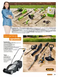 Gazetka promocyjna Obi - Gazetka OBI - Gazetka - ważna od 30.04 do 30.04.2023 - strona 105 - produkty: Noż, Alpina, Nożyce, Kosz, Warka, Dmuchawa do liści, Kasza, Kosiarka, Akumulator