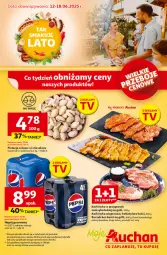 Gazetka promocyjna Auchan - TAK SMAKUJE LATO Moje - Gazetka - ważna od 18.06 do 18.06.2025 - strona 1 - produkty: Pistacje, Karkówka wieprzowa, Boczek bez kości, Napój gazowany, Kotlet, Boczek, Grill, Napój