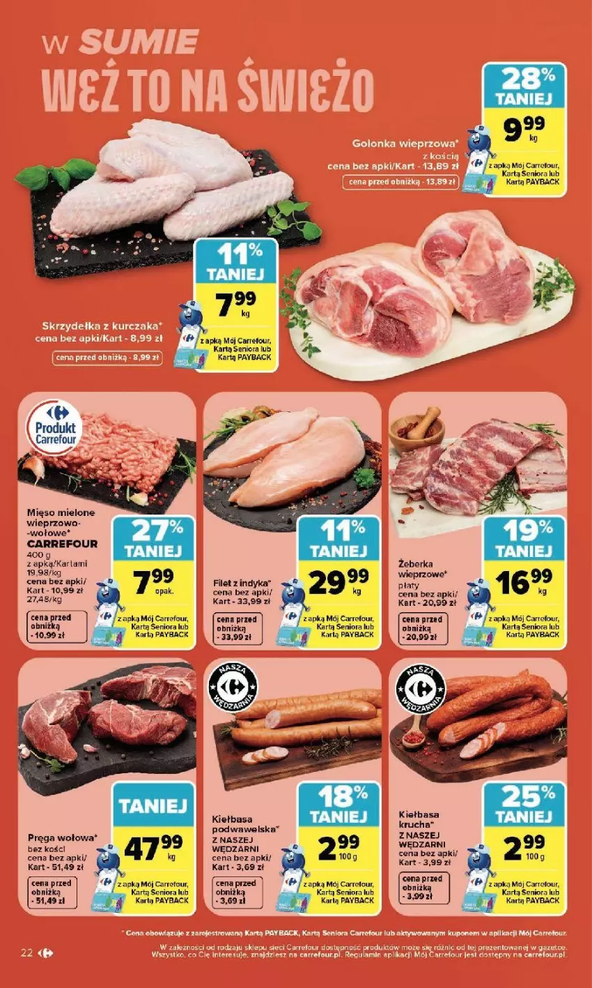 Gazetka promocyjna Carrefour - Gazetka Carrefour, Market w SUMIE najlepszy, od poniedziałku - ważna 13.07 do 18.07.2026 - strona 24 - produkty: Fa, Kiełbasa, Kiełbasa podwawelska, Wawel