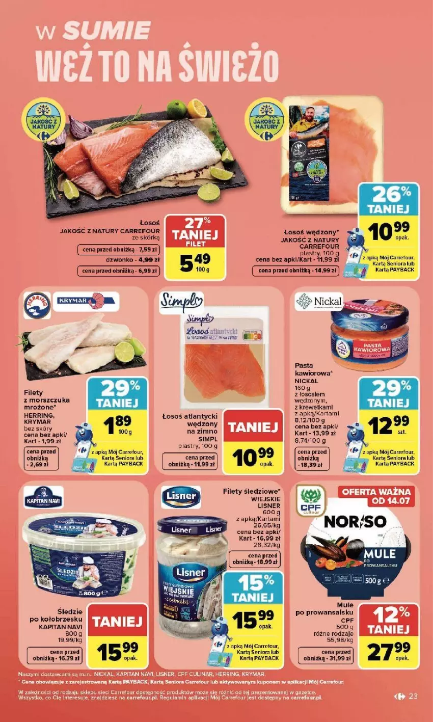 Gazetka promocyjna Carrefour - Gazetka Carrefour, Market w SUMIE najlepszy, od poniedziałku - ważna 13.07 do 18.07.2026 - strona 25 - produkty: Fa, Kawior, Lisner, Mule
