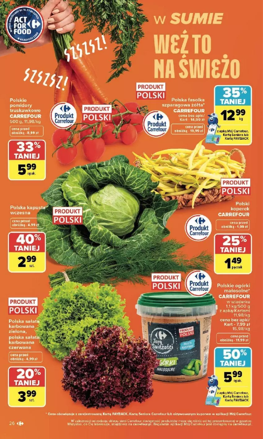 Gazetka promocyjna Carrefour - Gazetka Carrefour, Market w SUMIE najlepszy, od poniedziałku - ważna 13.07 do 18.07.2026 - strona 28 - produkty: Fa, Pomidory, Sałat