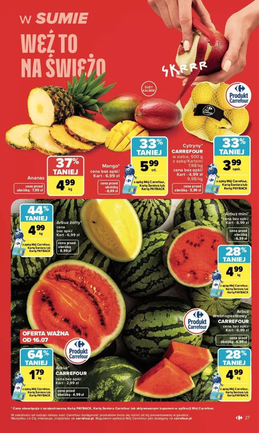 Gazetka promocyjna Carrefour - Gazetka Carrefour, Market w SUMIE najlepszy, od poniedziałku - ważna 13.07 do 18.07.2026 - strona 29 - produkty: Ananas, Cytryny, Fa, LG