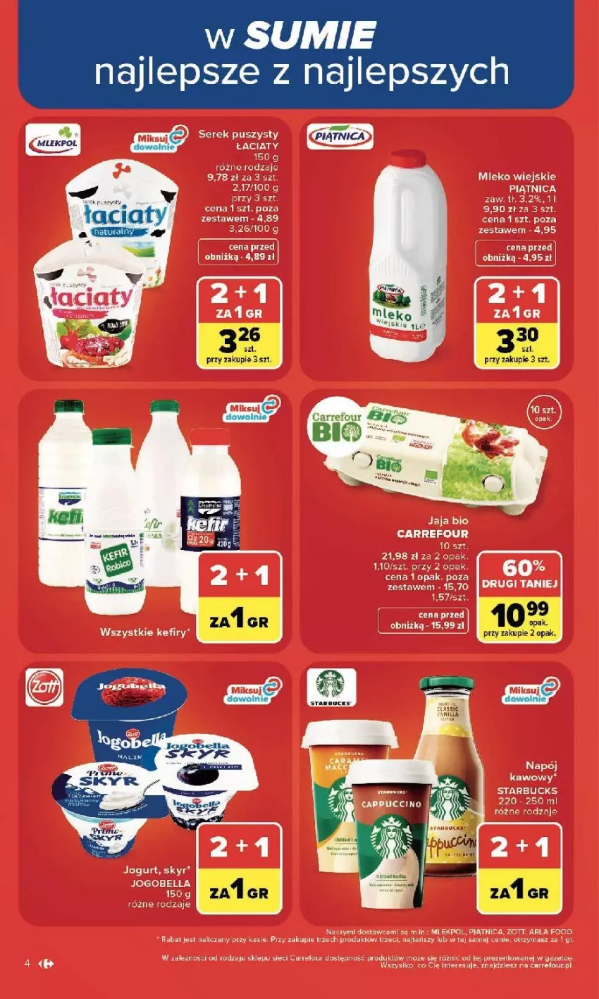 Gazetka promocyjna Carrefour - Gazetka Carrefour, Market w SUMIE najlepszy, od poniedziałku - ważna 13.07 do 18.07.2026 - strona 6 - produkty: Bell, Bella, Fa, Jaja, Jogobella, Jogurt, Mleko, Piątnica, Ser, Serek, Serek puszysty