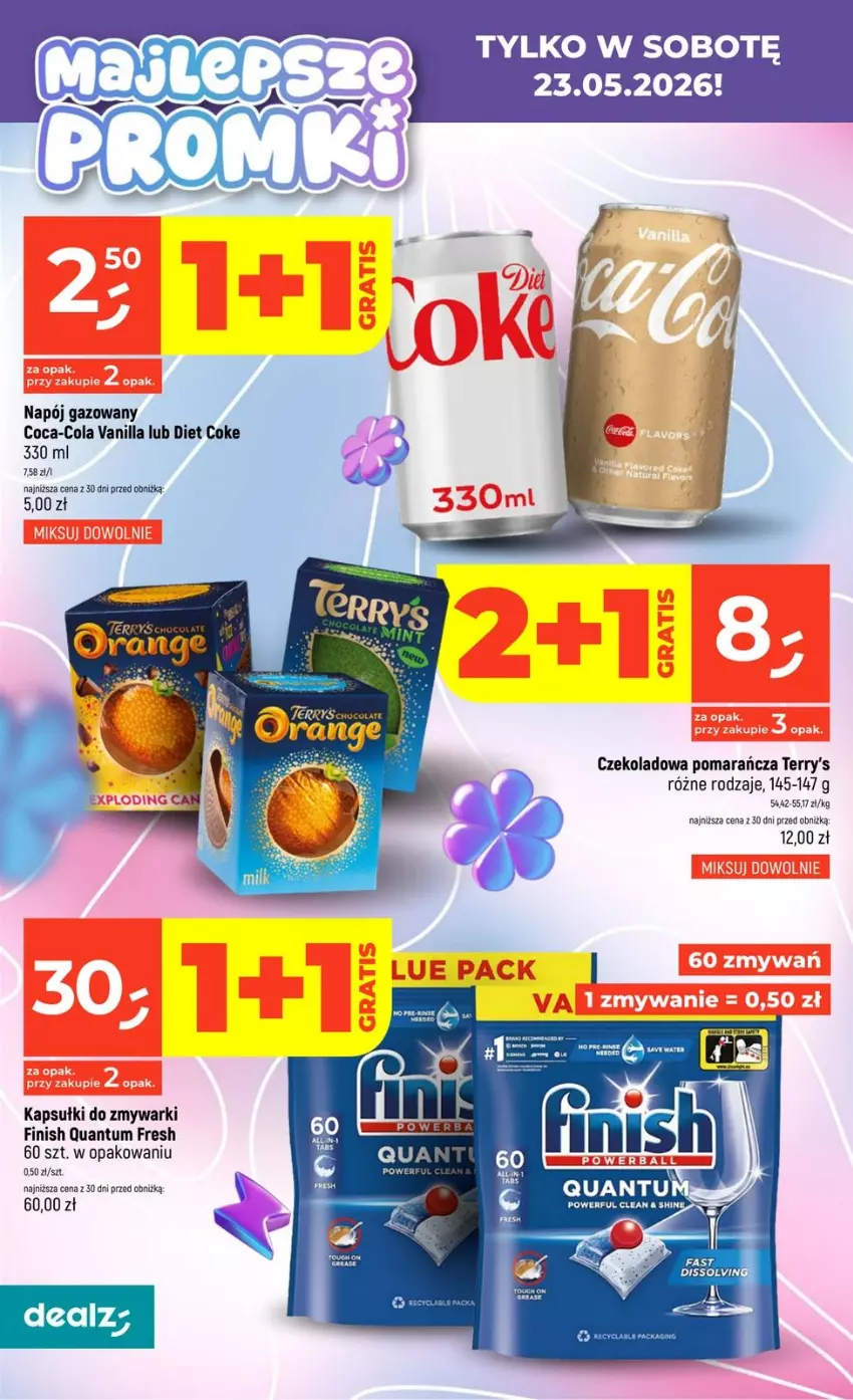 Gazetka promocyjna Dealz - NOWA GAZETKA - ważna 21.05 do 27.05.2026 - strona 4 - produkty: Coca-Cola, Fa, Finish, Napój, Napój gazowany, Zmywarki