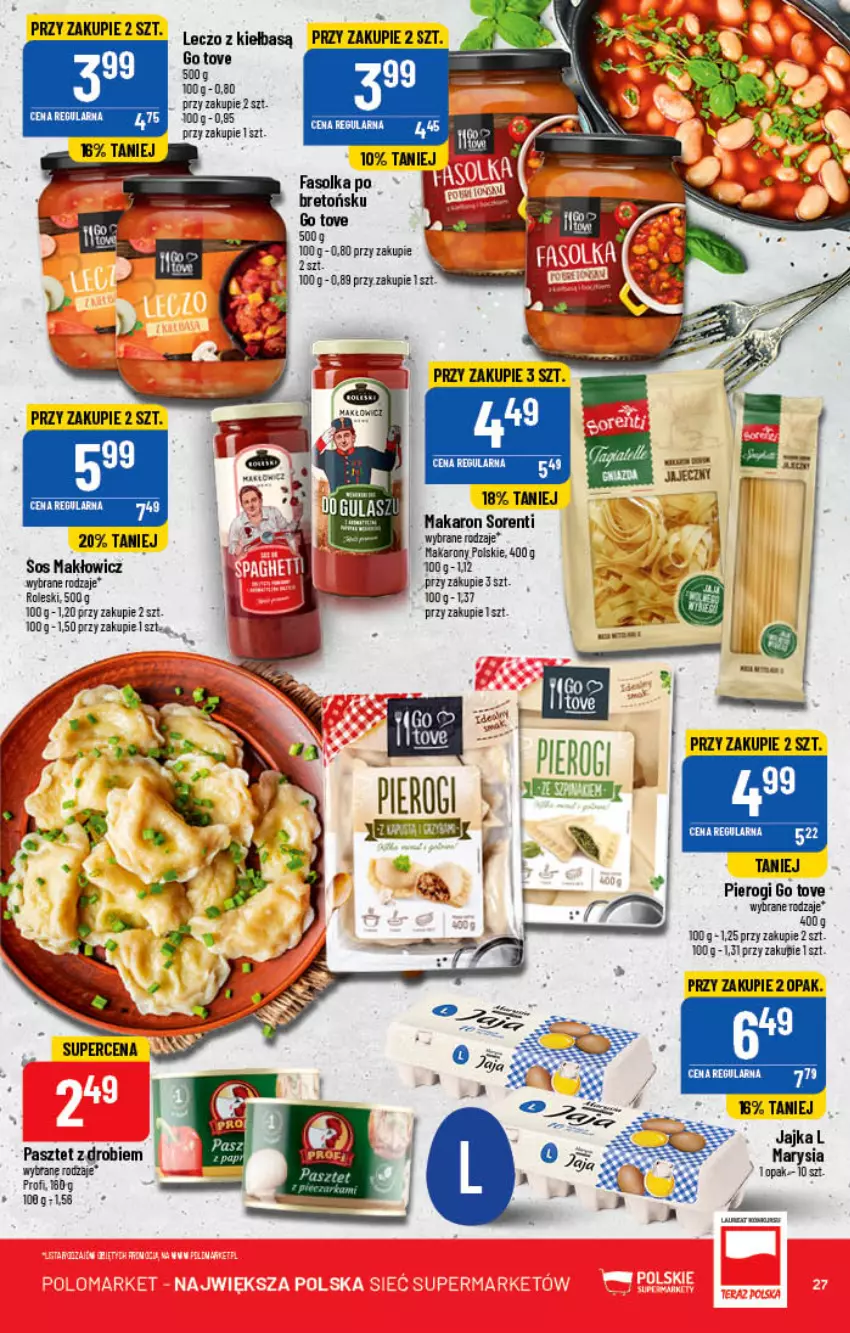 Gazetka promocyjna PoloMarket - Gazetka pomocyjna - ważna 11.05 do 17.05.2022 - strona 27 - produkty: Fa, Makaron, Pasztet, Pierogi, Sos, Top