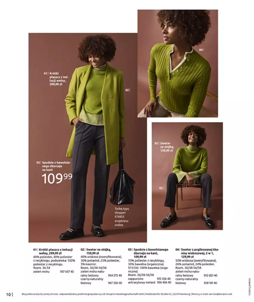 Gazetka promocyjna Bonprix - W JESIENNYM NASTROJU - ważna 04.11 do 08.12.2025 - strona 12 - produkty: Fa, Lanki, Płaszcz, Por, Solan, Spodnie