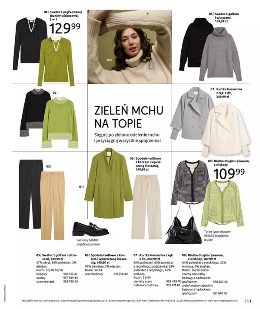 Gazetka promocyjna Bonprix - W JESIENNYM NASTROJU - ważna 04.11 do 08.12.2025 - strona 13 - produkty: Fa, Gra, Kurtka, Por, Sweter, Top
