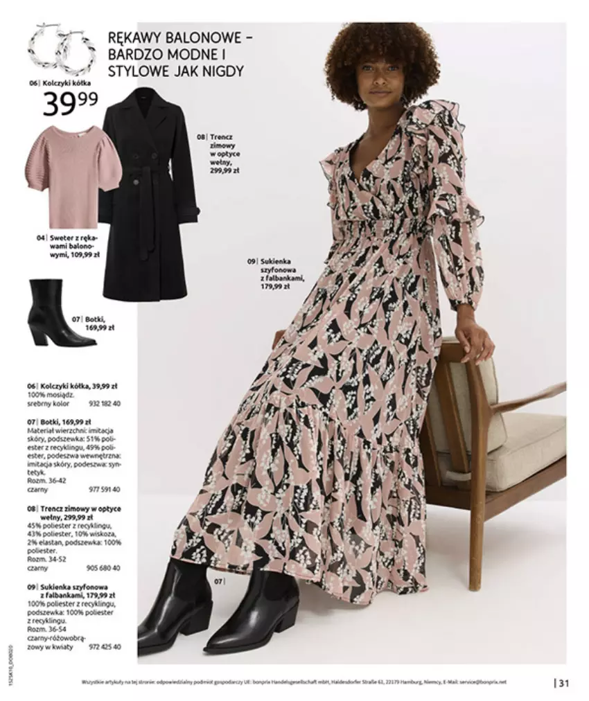 Gazetka promocyjna Bonprix - W JESIENNYM NASTROJU - ważna 04.11 do 08.12.2025 - strona 33 - produkty: Fa, Kolczyki, Tran