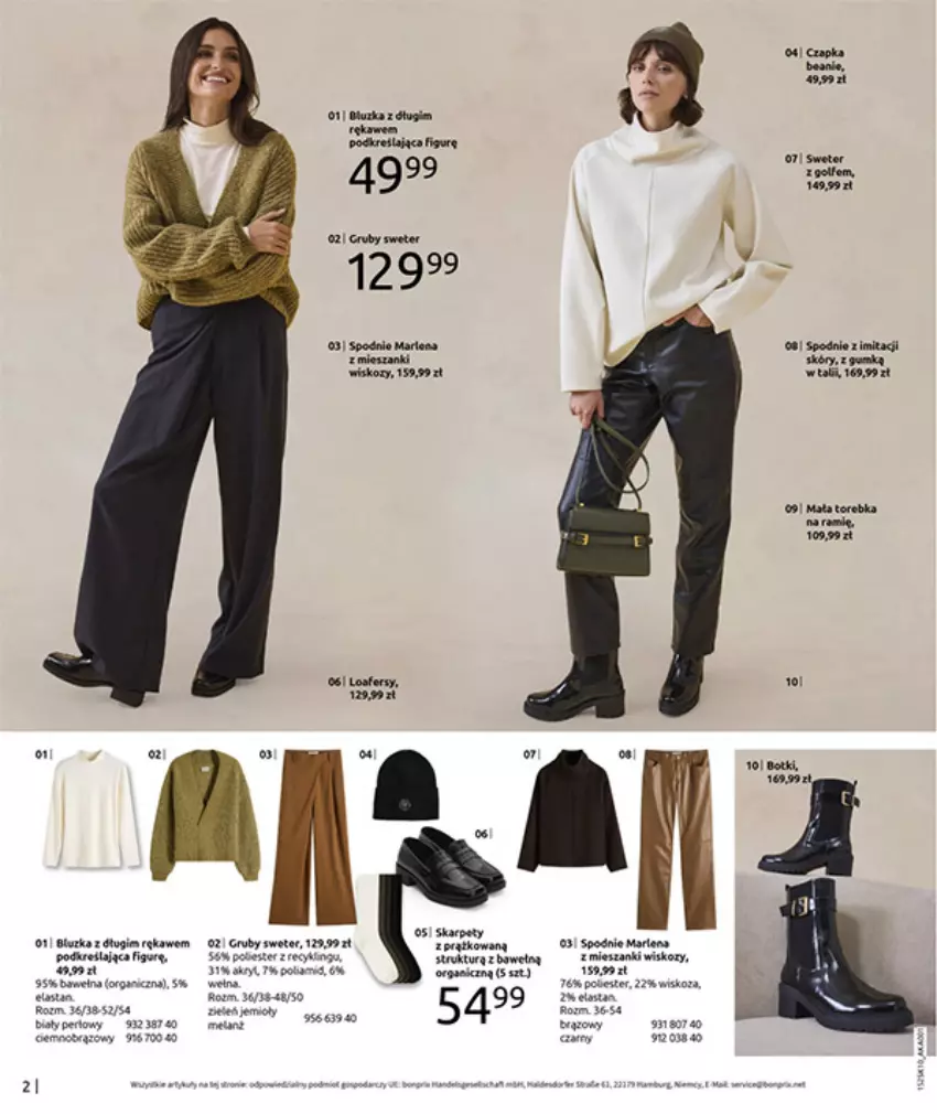 Gazetka promocyjna Bonprix - W JESIENNYM NASTROJU - ważna 04.11 do 08.12.2025 - strona 4 - produkty: Fa, Gra, Karp, Spodnie, Sweter