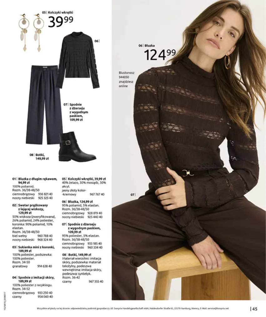 Gazetka promocyjna Bonprix - W JESIENNYM NASTROJU - ważna 04.11 do 08.12.2025 - strona 47 - produkty: Ba!, Fa, Gra, Granat, Sukienka, Top, Wkręt