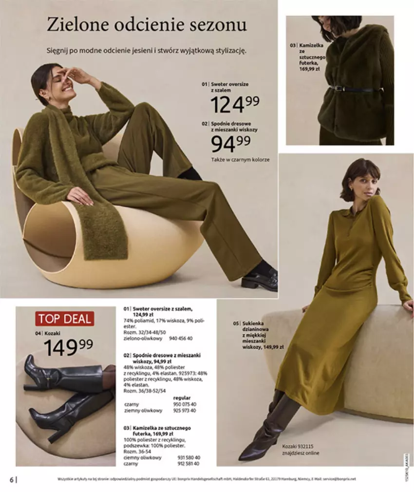 Gazetka promocyjna Bonprix - W JESIENNYM NASTROJU - ważna 04.11 do 08.12.2025 - strona 8 - produkty: Dell, Fa, Gra, Kozaki, LG, Por, Pur, Sweter