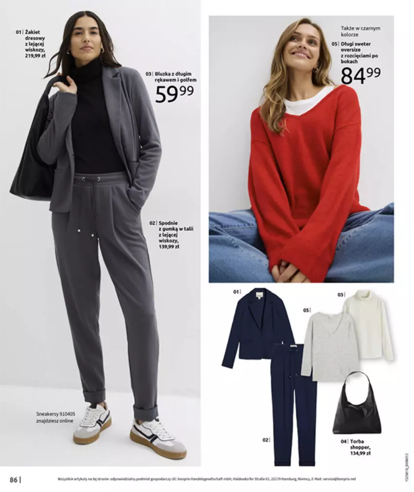 Gazetka promocyjna Bonprix - W JESIENNYM NASTROJU - ważna 04.11 do 08.12.2025 - strona 88 - produkty: Duda, Gra, Spodnie, Sweter, Torba