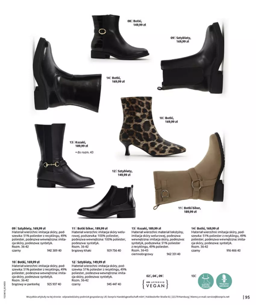 Gazetka promocyjna Bonprix - W JESIENNYM NASTROJU - ważna 04.11 do 08.12.2025 - strona 97 - produkty: Botki, Brit, Fa, Kozaki, Por, Rama, Sztyblety, Tera