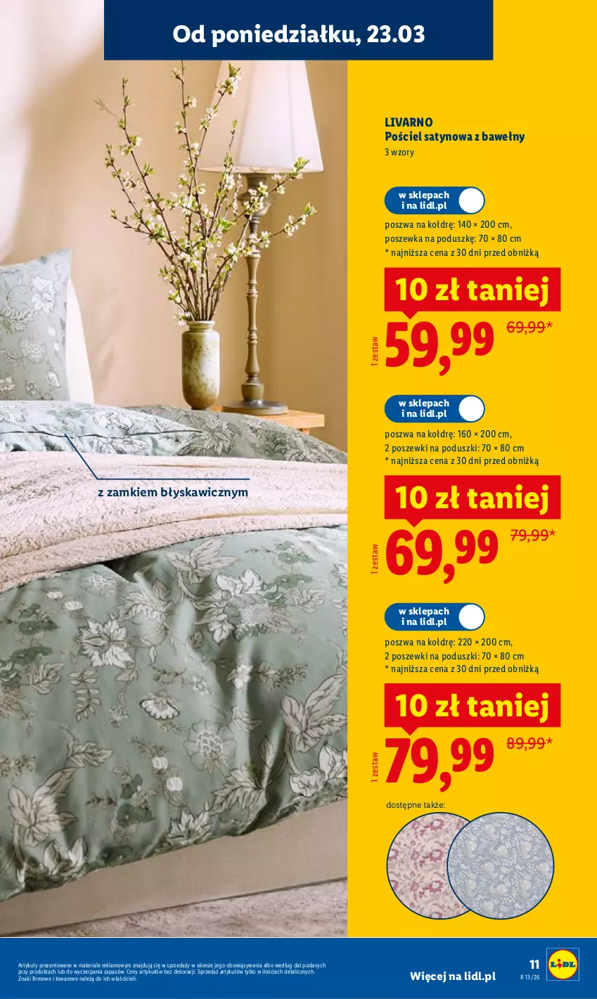 Gazetka promocyjna Lidl - Katalog ważny od 23.03 - ważna 23.03 do 29.03.2026 - strona 11 - produkty: Ivar, Pościel, Poszewka