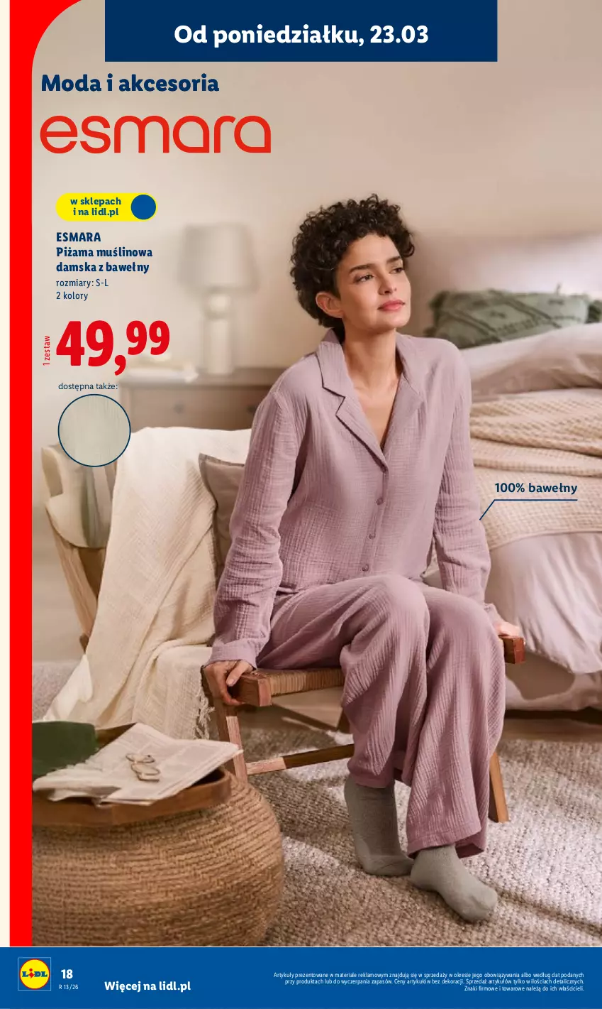 Gazetka promocyjna Lidl - Katalog ważny od 23.03 - ważna 23.03 do 29.03.2026 - strona 18 - produkty: Moda, Piżama