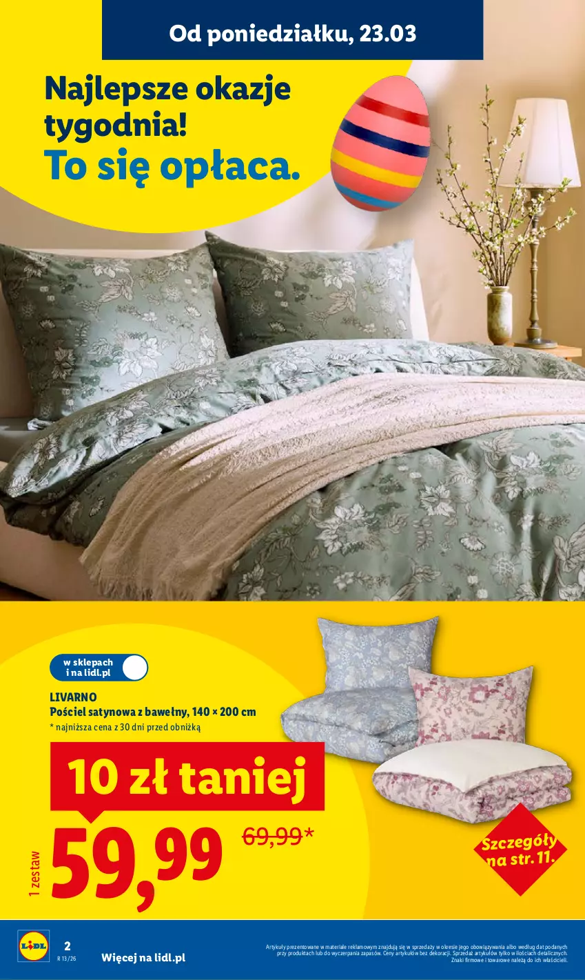 Gazetka promocyjna Lidl - Katalog ważny od 23.03 - ważna 23.03 do 29.03.2026 - strona 2 - produkty: Ivar, Pościel