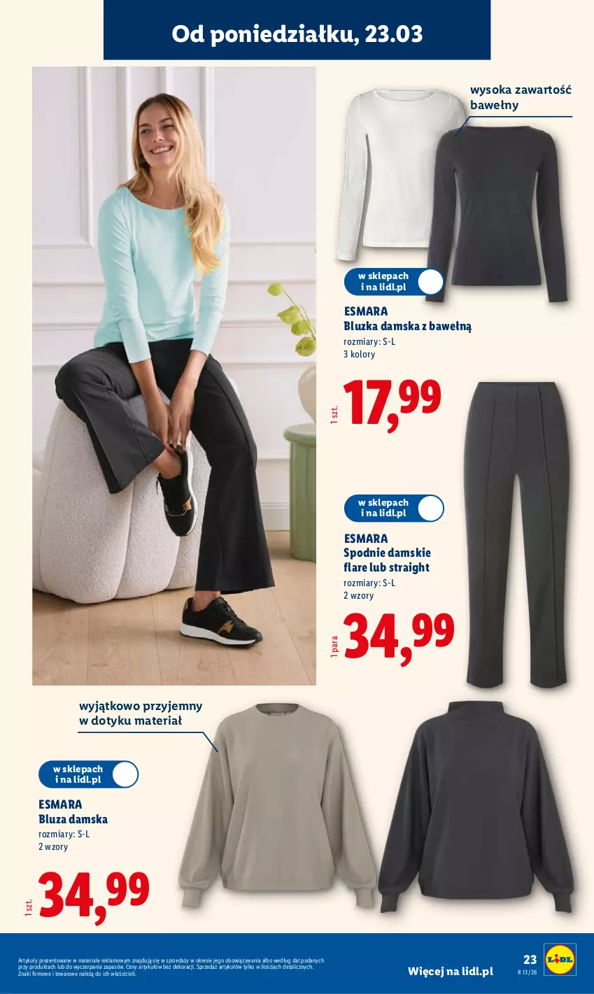 Gazetka promocyjna Lidl - Katalog ważny od 23.03 - ważna 23.03 do 29.03.2026 - strona 23 - produkty: Bluza, Sok, Spodnie