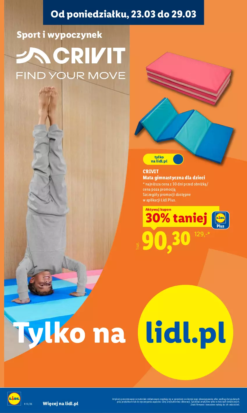 Gazetka promocyjna Lidl - Katalog ważny od 23.03 - ważna 23.03 do 29.03.2026 - strona 30 - produkty: Dzieci, Por, Sport