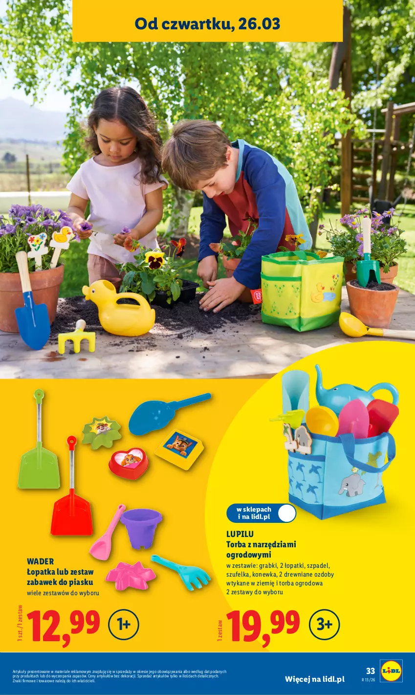 Gazetka promocyjna Lidl - Katalog ważny od 23.03 - ważna 23.03 do 29.03.2026 - strona 43 - produkty: Gra, Konewka, Szufelka, Torba
