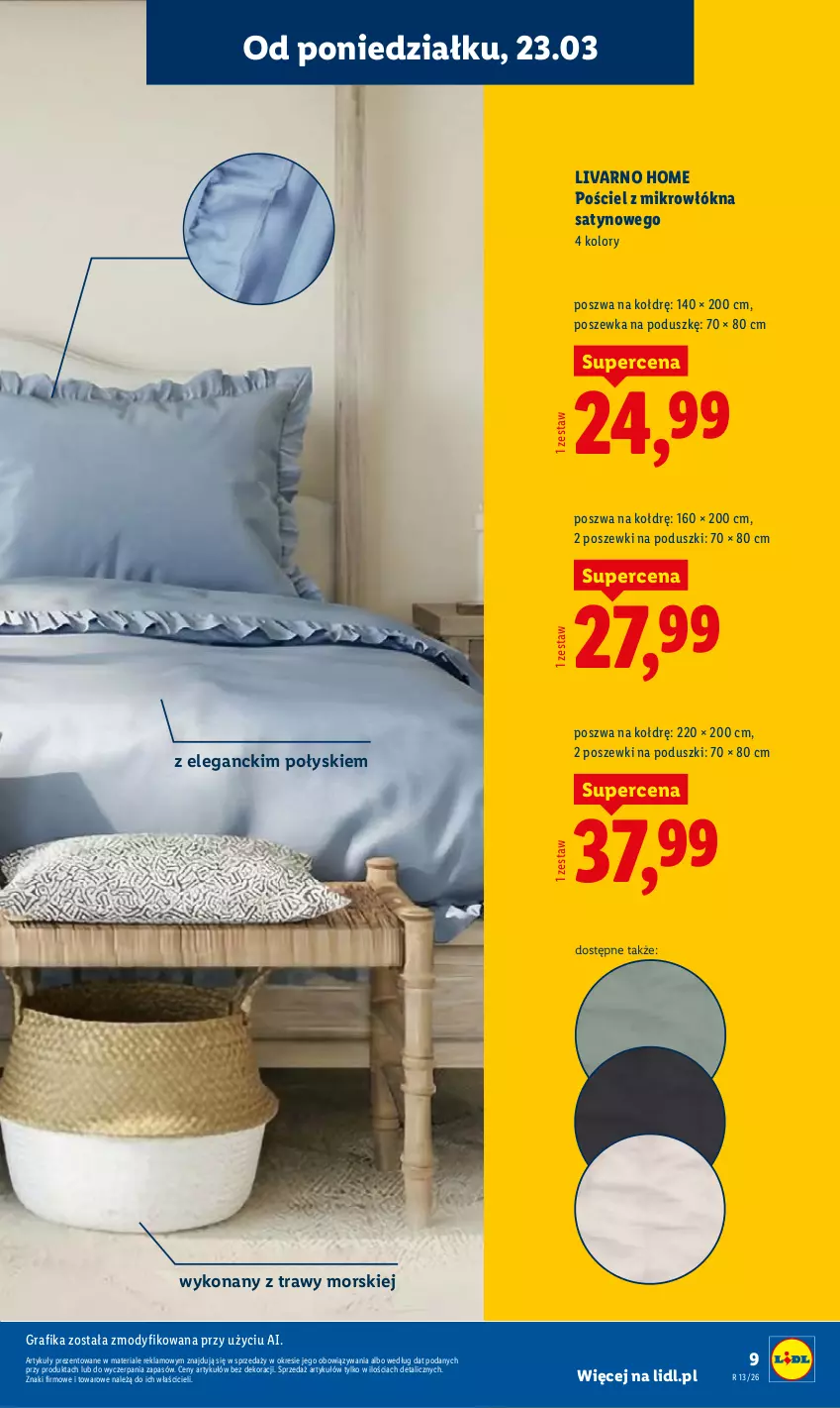 Gazetka promocyjna Lidl - Katalog ważny od 23.03 - ważna 23.03 do 29.03.2026 - strona 9 - produkty: Gra, Grafika, Ivar, Pościel, Poszewka