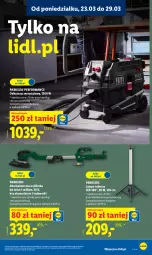 Gazetka promocyjna Lidl - Katalog ważny od 23.03 - Gazetka - ważna od 29.03 do 29.03.2026 - strona 27 - produkty: Parkside, Odkurzacz, Lampa robocza LED, Szlifierka, Lampa, Odkurzacz warsztatowy, Akumulator