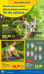 Gazetka promocyjna Lidl - Katalog ważny od 23.03 - Gazetka - ważna od 29.03 do 29.03.2026 - strona 44 - produkty: Parkside, Gra, Konewka, Rękawice, Dzieci, Szufelka