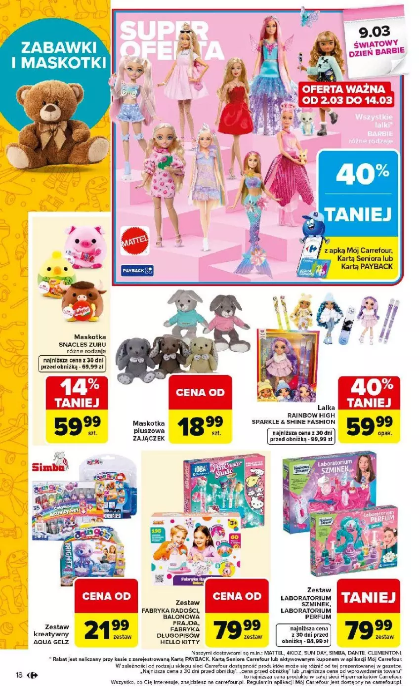 Gazetka promocyjna Carrefour - Gazetka Łap super okazje od poniedziałku! - ważna 02.03 do 14.03.2026 - strona 18 - produkty: Długopis, Fa, Mattel, Perfum