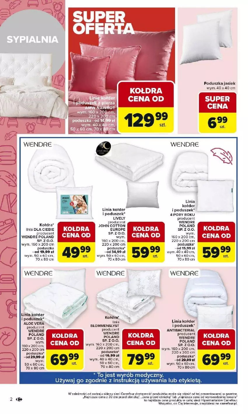 Gazetka promocyjna Carrefour - Gazetka Łap super okazje od poniedziałku! - ważna 02.03 do 14.03.2026 - strona 2 - produkty: Aloe vera, Kołdra, Poduszka, Por