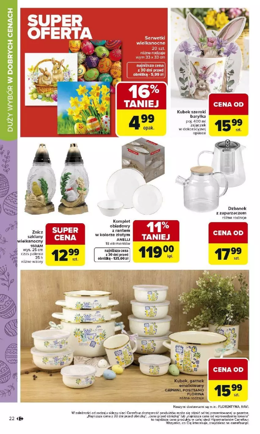 Gazetka promocyjna Carrefour - Gazetka Łap super okazje od poniedziałku! - ważna 02.03 do 14.03.2026 - strona 22 - produkty: Dzbanek, Komplet obiadowy, Kubek, Zaparzacz, Znicz