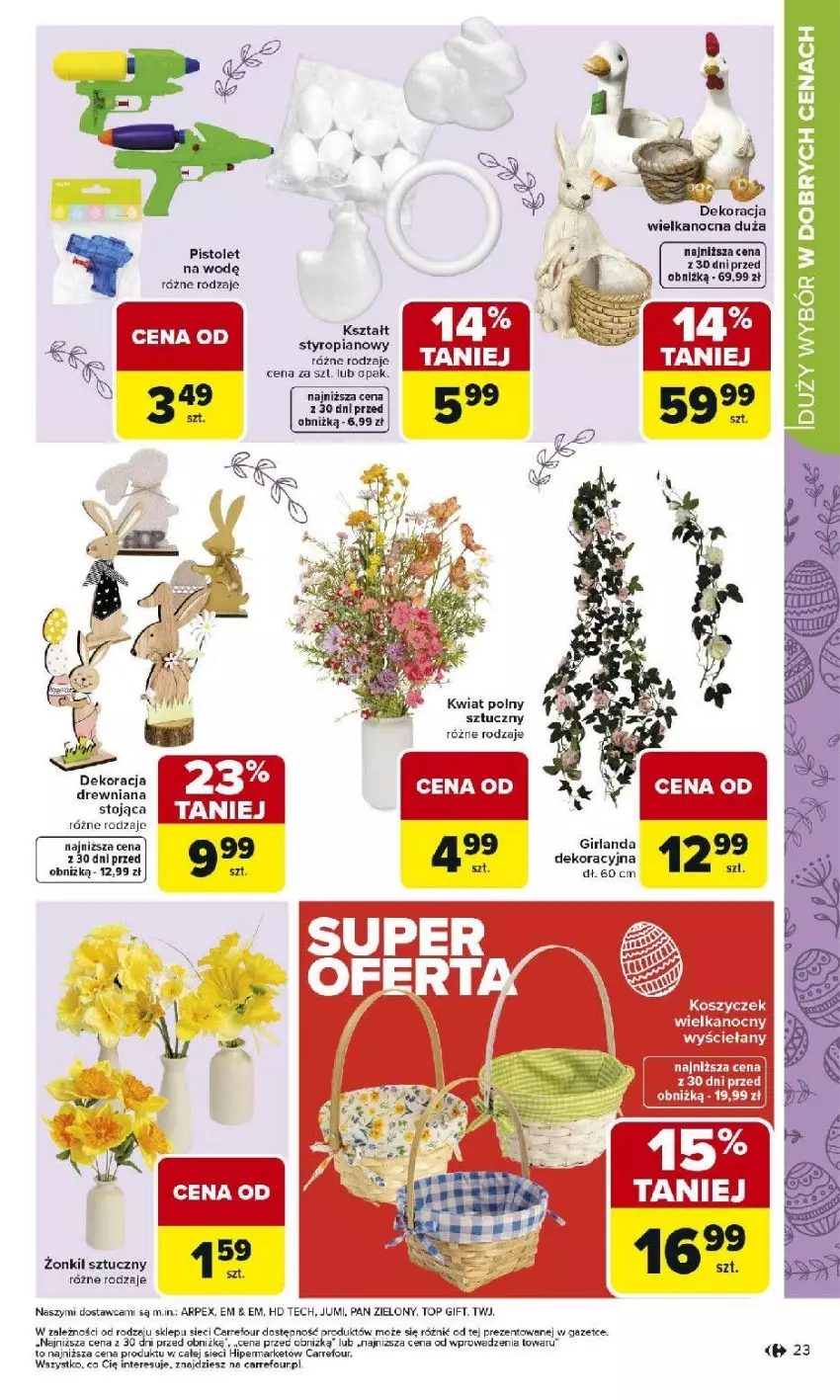 Gazetka promocyjna Carrefour - Gazetka Łap super okazje od poniedziałku! - ważna 02.03 do 14.03.2026 - strona 23 - produkty: Girlanda, Kosz, Pistolet, Top