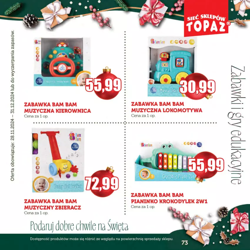 Gazetka promocyjna Topaz - Gazetka - ważna 28.11 do 31.12.2024 - strona 73