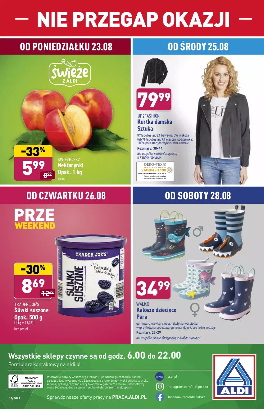 Gazetka promocyjna Aldi - ważna 23.08 do 29.08.2021 - strona 36 - produkty: Dzieci, Fa, Gra, Kurtka, Nektar, Stek, Wełna