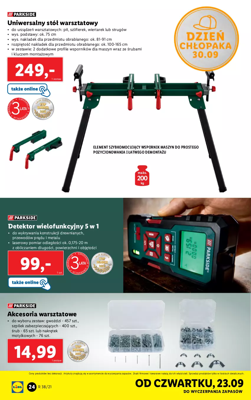 Gazetka promocyjna Lidl - GAZETKA - ważna 20.09 do 26.09.2021 - strona 24 - produkty: Piec, Por, Ser, Stół, Stół warsztatowy