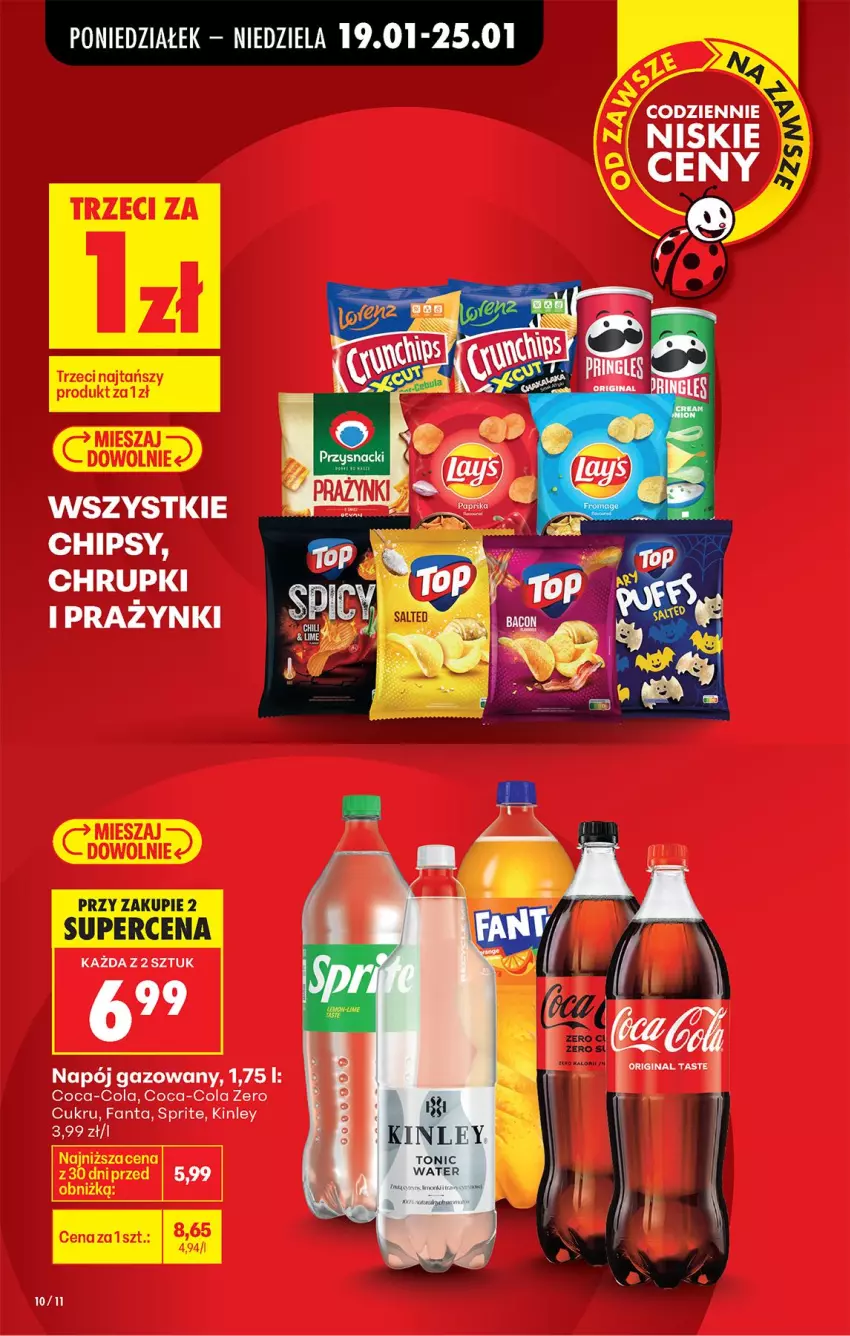 Gazetka promocyjna Biedronka - Gazetka - ważna 19.01 do 26.01.2026 - strona 12 - produkty: Chrupki, Coca-Cola, Fa, Fanta, Napój, Napój gazowany, Sprite
