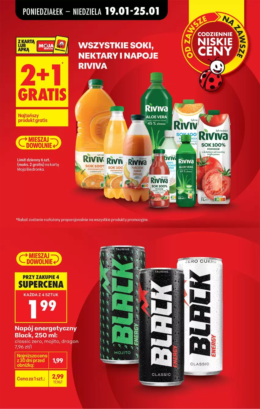 Gazetka promocyjna Biedronka - Gazetka - ważna 19.01 do 26.01.2026 - strona 13 - produkty: Gra, Lack, Napój, Napój energetyczny, Napoje, Nektar, Por, Sok