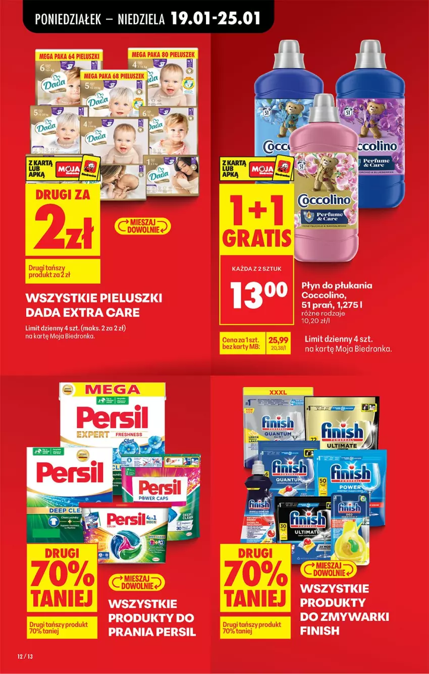 Gazetka promocyjna Biedronka - Gazetka - ważna 19.01 do 26.01.2026 - strona 14 - produkty: Coccolino, Finish, Persil, Płyn do płukania, Zmywarki
