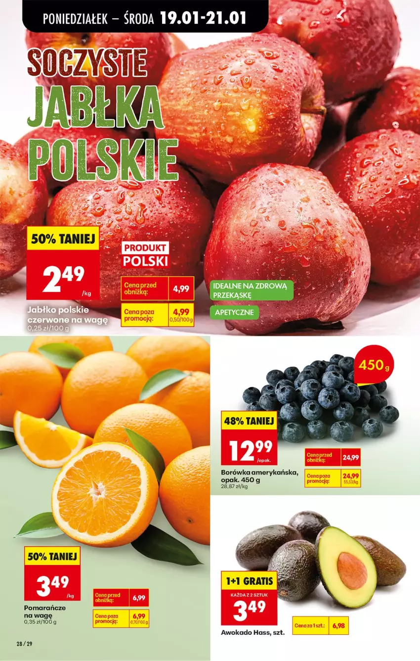 Gazetka promocyjna Biedronka - Gazetka - ważna 19.01 do 26.01.2026 - strona 30 - produkty: Borówka, Borówka amerykańska, Fa, Pomarańcze