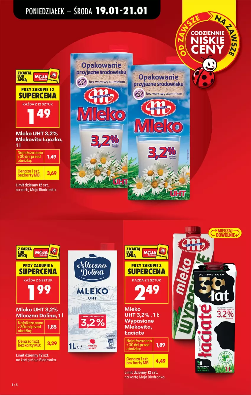 Gazetka promocyjna Biedronka - Gazetka - ważna 19.01 do 26.01.2026 - strona 6 - produkty: Mleko, Mlekovita