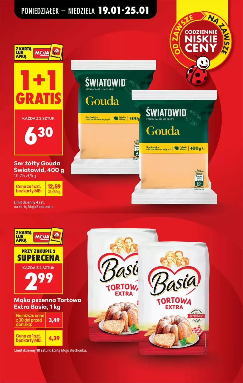 Gazetka promocyjna Biedronka - Gazetka - ważna 19.01 do 26.01.2026 - strona 7 - produkty: Gouda, Mąka, Mąka pszenna, Ser