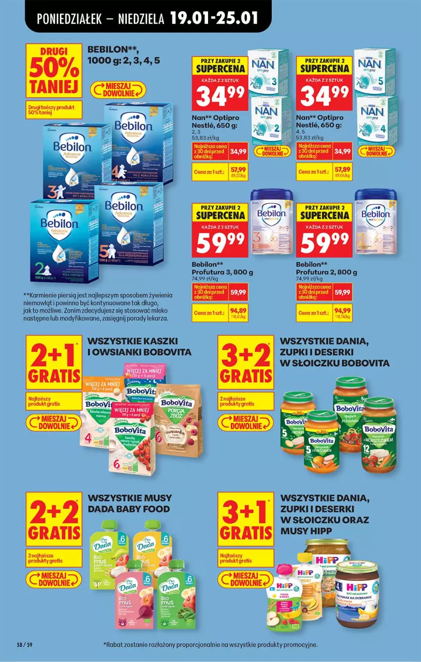 Gazetka promocyjna Biedronka - Gazetka - ważna 19.01 do 26.01.2026 - strona 72 - produkty: BEBILON, BoboVita, Dada, Deser, Gra, HiPP, Karmi, Mleko, Mus, Por, Ser