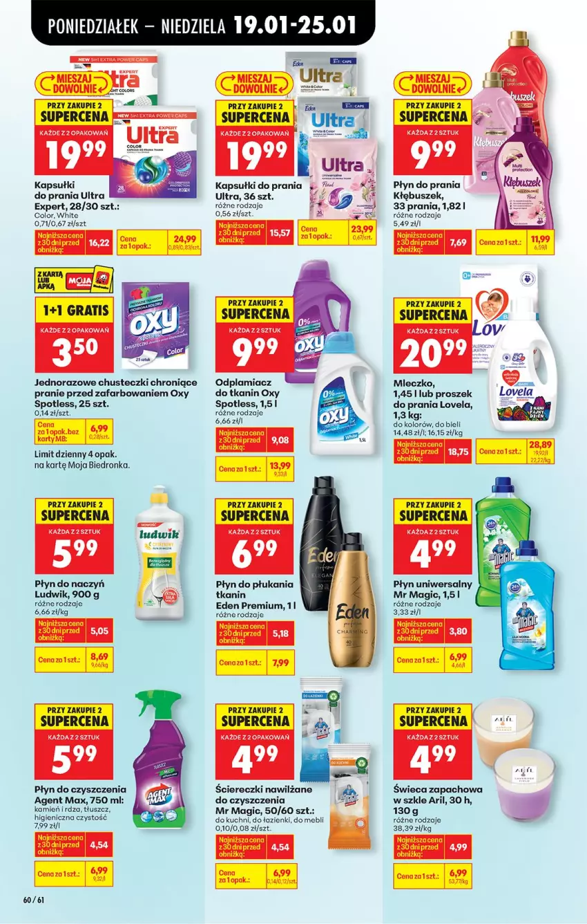Gazetka promocyjna Biedronka - Gazetka - ważna 19.01 do 26.01.2026 - strona 74 - produkty: Chusteczki, Fa, Gra, Kapsułki do prania, Lovela, Ludwik, Mleczko, Odplamiacz, Płyn do płukania, Płyn do prania