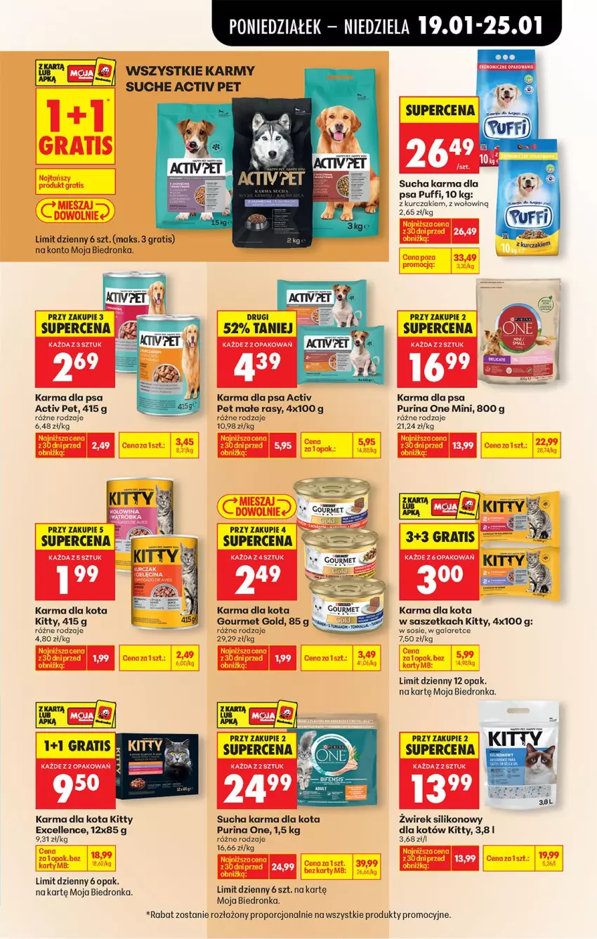 Gazetka promocyjna Biedronka - Gazetka - ważna 19.01 do 26.01.2026 - strona 77 - produkty: Fa, Gala, Gourmet Gold, Gra, Kurczak, Por, Puf, Pur, Purina, Sos, Sucha karma