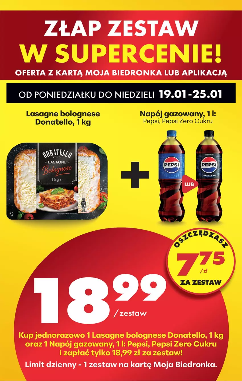 Gazetka promocyjna Biedronka - Gazetka - ważna 19.01 do 26.01.2026 - strona 81 - produkty: Lasagne, Lasagne bolognese, Napój, Napój gazowany, Pepsi